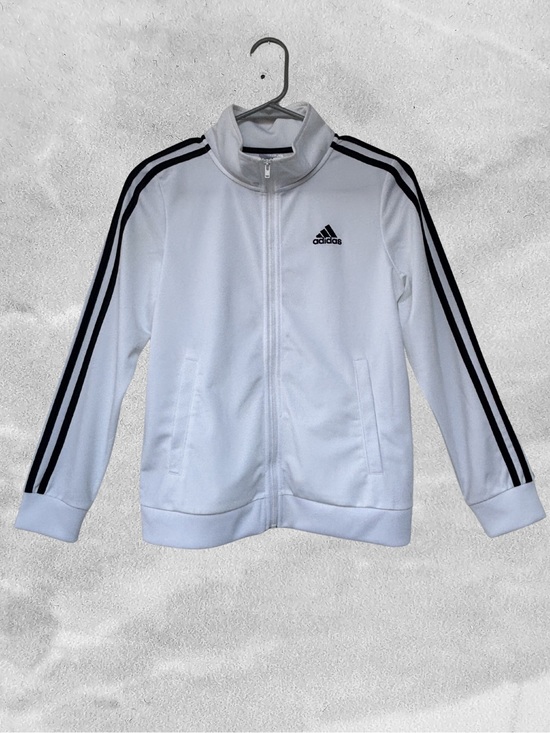 adidas Other - adidas White Kids Track Jacket with Black Stripes